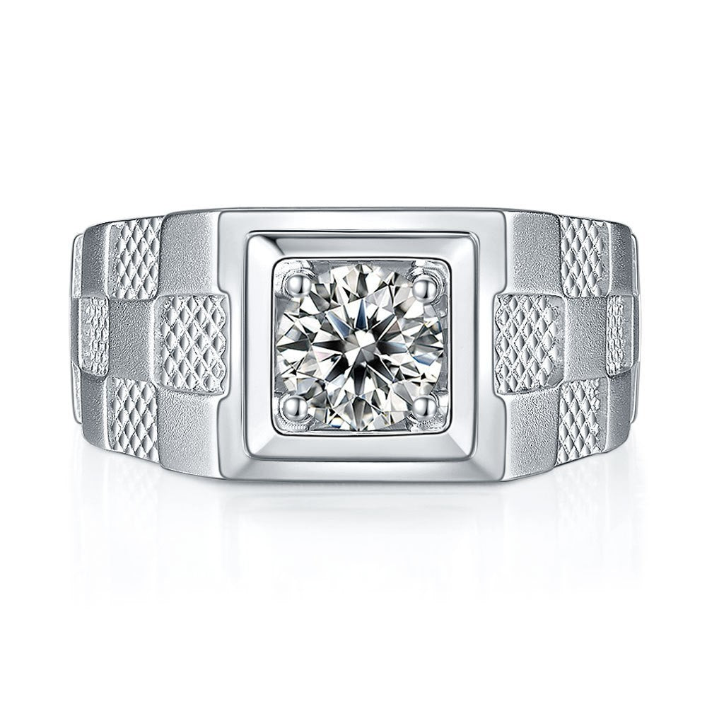 Moissanite Diamond Ring Men