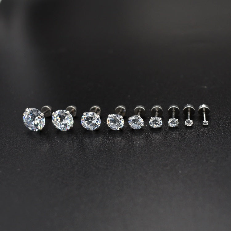 Crystal Zircon Ear Studs Earrings