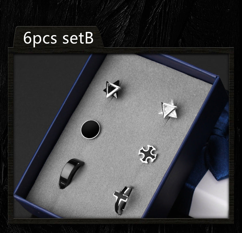 925 Silver Men's Earrings single fashionable silver earrings