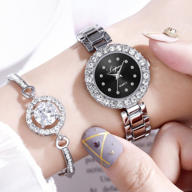 Watches-Set Bangle Clock Bracelet