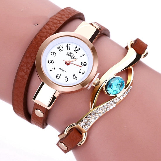 New Fashion Women's Belt Three Circle Wristwatch
