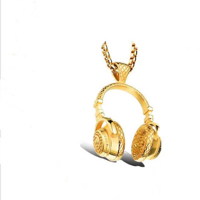 Titanium music headset necklace