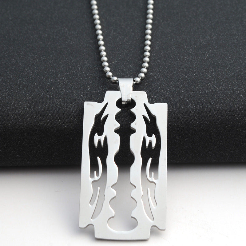 Stainless steel Blade necklaces