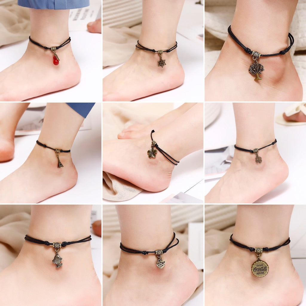 Forest Flower Iron Tower Rudder Anklet