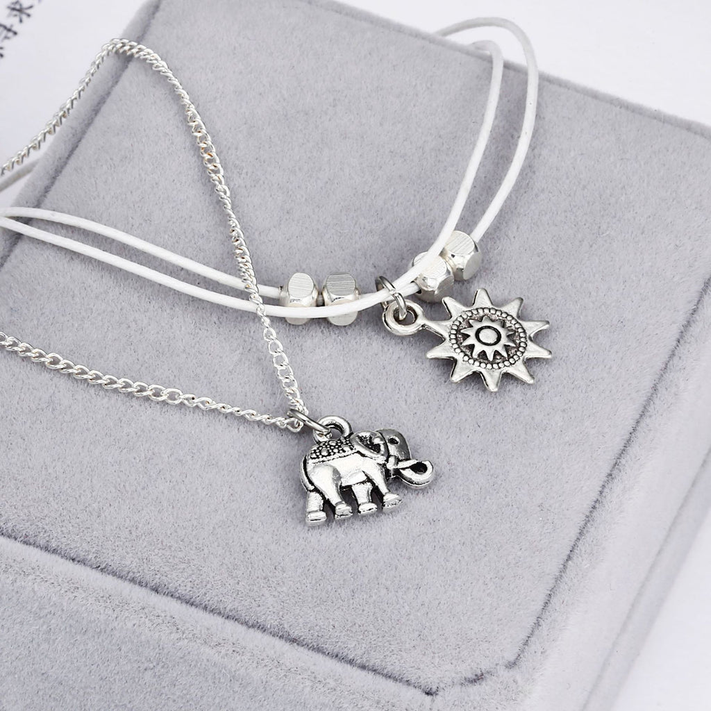 Sun Elephant Multilayer Retro Fashion Lady Anklet, Alloy Anklet