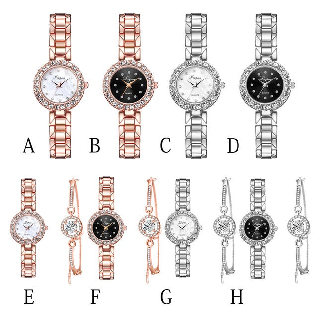 Watches-Set Bangle Clock Bracelet