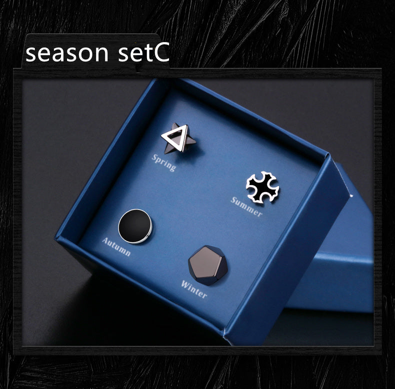 925 Silver Men's Earrings single fashionable silver earrings