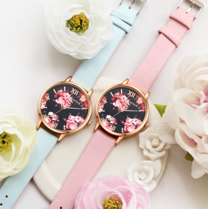 High Quality Fashion Leather Strap Women Watch