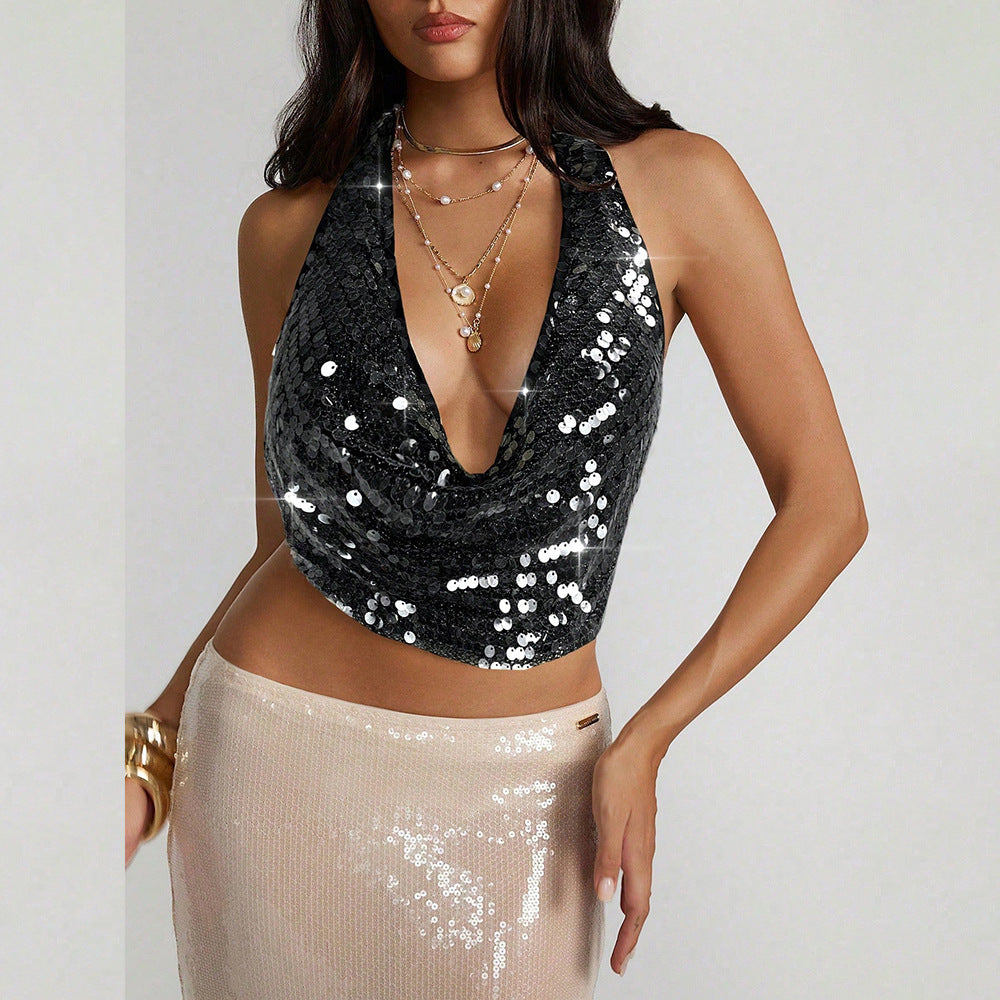 Backless Halter Top Bustier