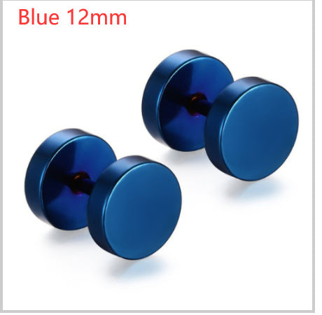 Gold Silver Black Barbell Ear Stud Piercing Earring Tunnel Punk Gothic Jewelry