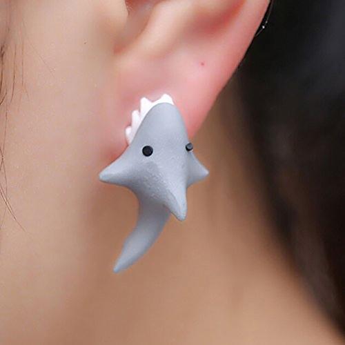 Cute Animal Bite Earring Dinosaur Stud Suitable