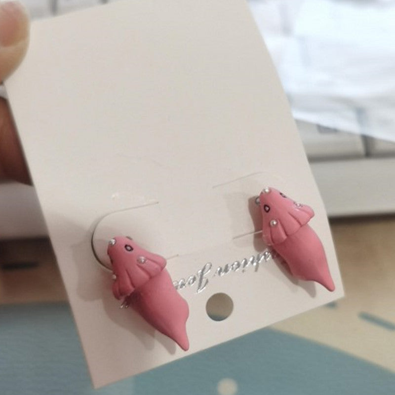 Cute Animal Bite Earring Dinosaur Stud Suitable