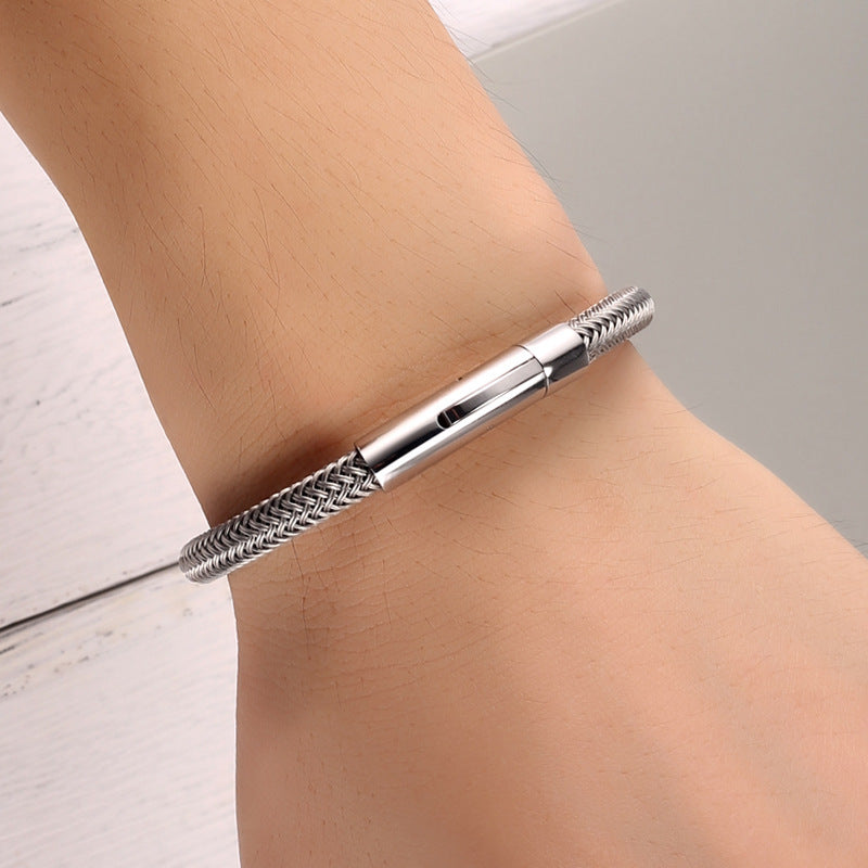 Wire braided bracelet