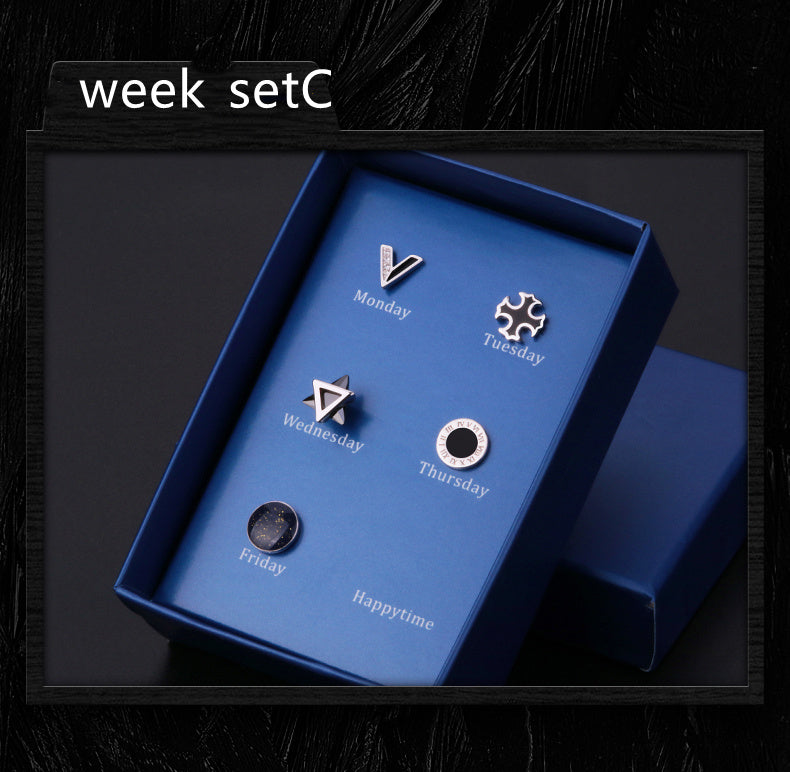 925 Silver Men's Earrings single fashionable silver earrings