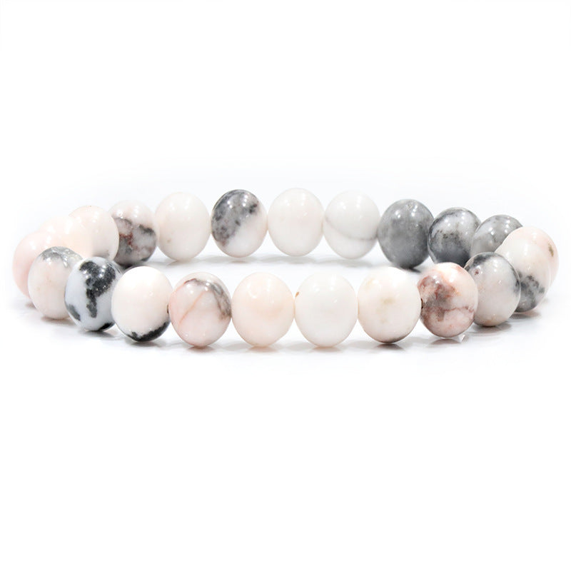 Natural Stone Beaded Elastic Bracelet