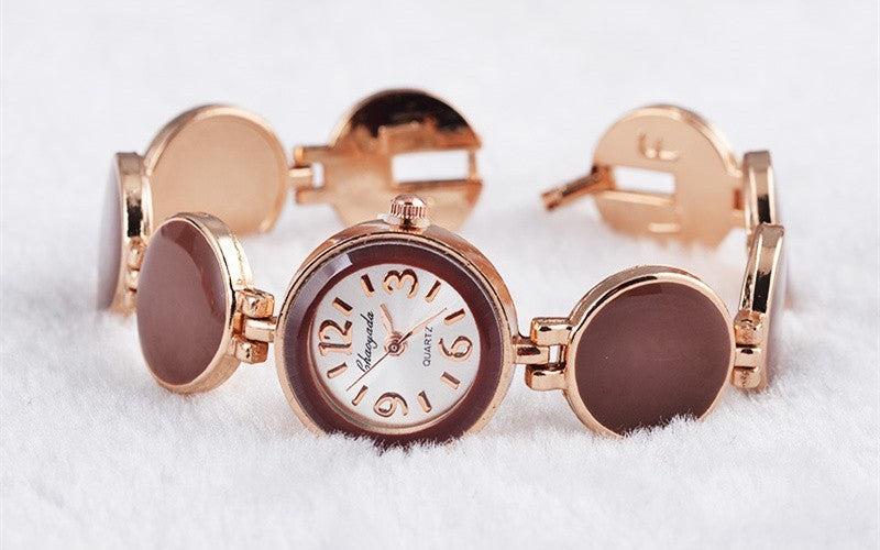 Watch Fashion Casual 5 Colors Round Dial Bracelet