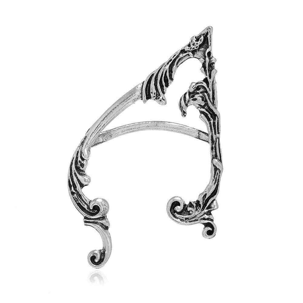 Gothic Jewelry Silver Color Halloween Earcuff