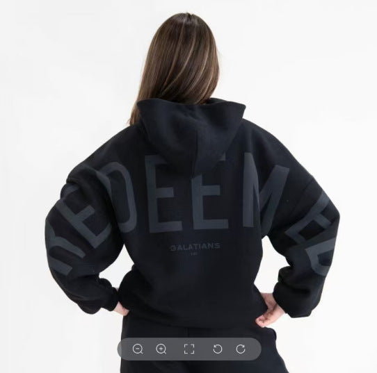 Hoodie For Men And Women Letter Printing