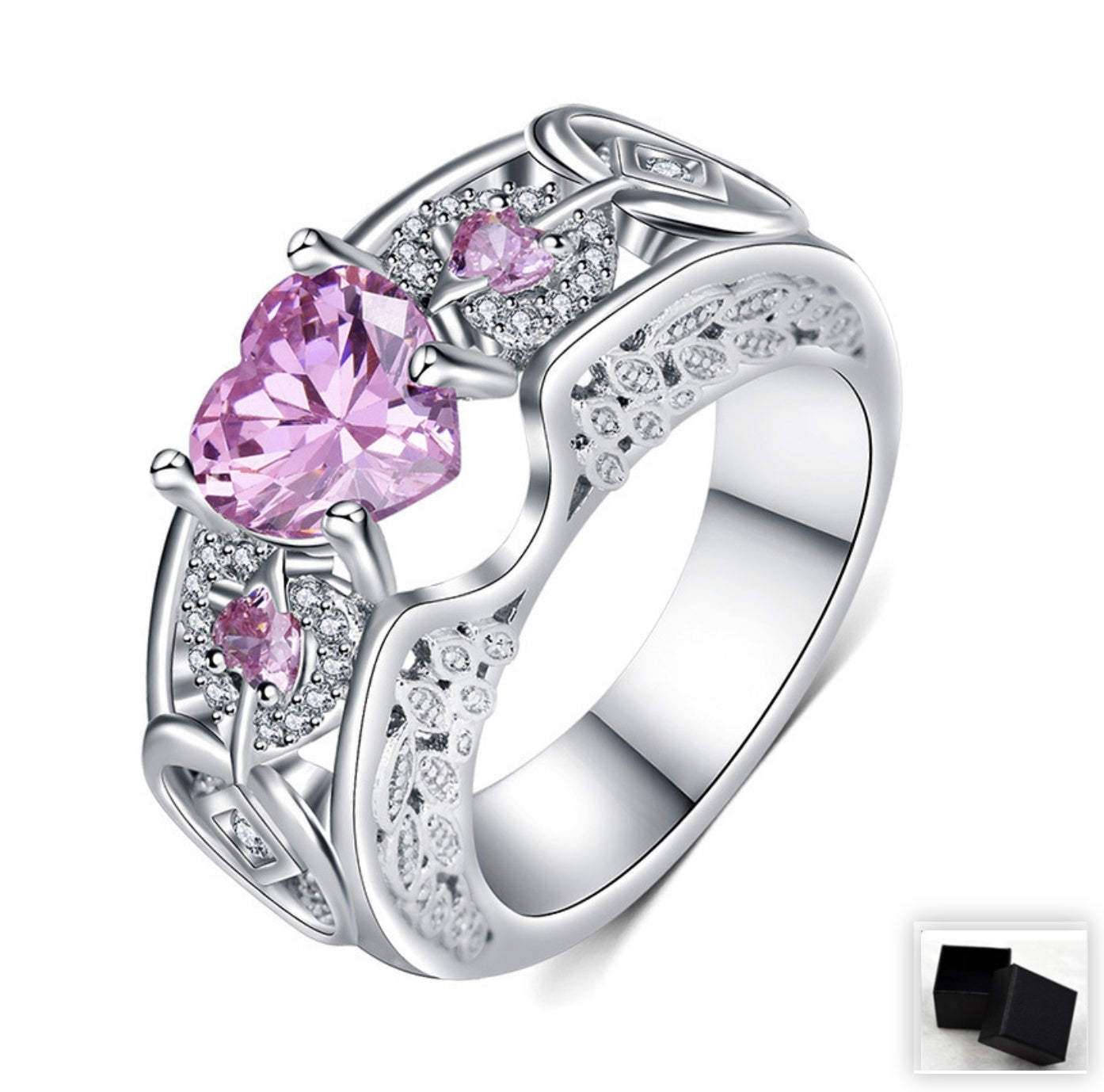 Ring Heart-shaped Ruby