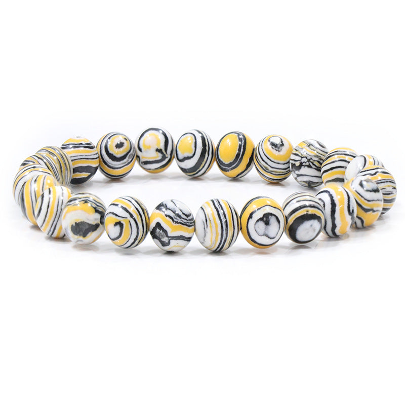 Natural Stone Beaded Elastic Bracelet