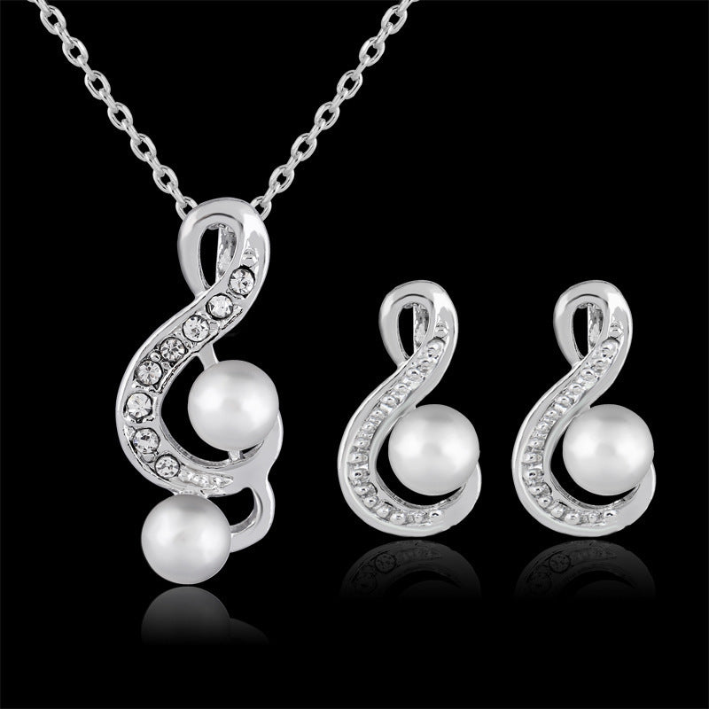 Simple and elegant bride wedding jewelry set Danbi jewelry