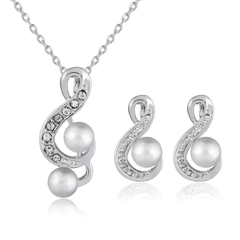 Simple and elegant bride wedding jewelry set Danbi jewelry