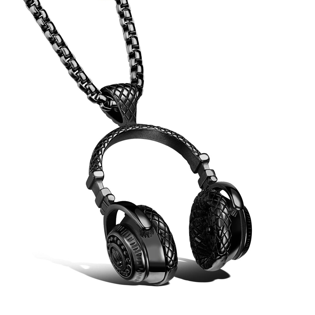 Titanium music headset necklace