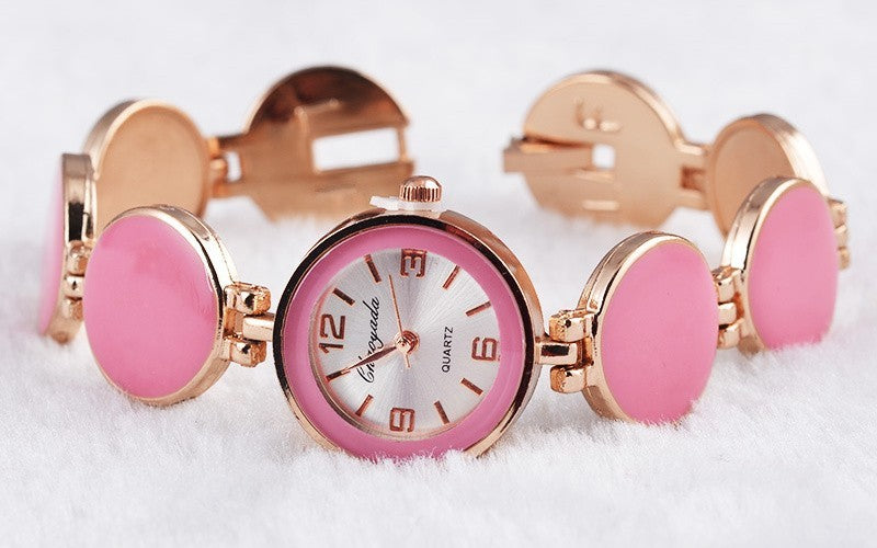 Watch Fashion Casual 5 Colors Round Dial Bracelet