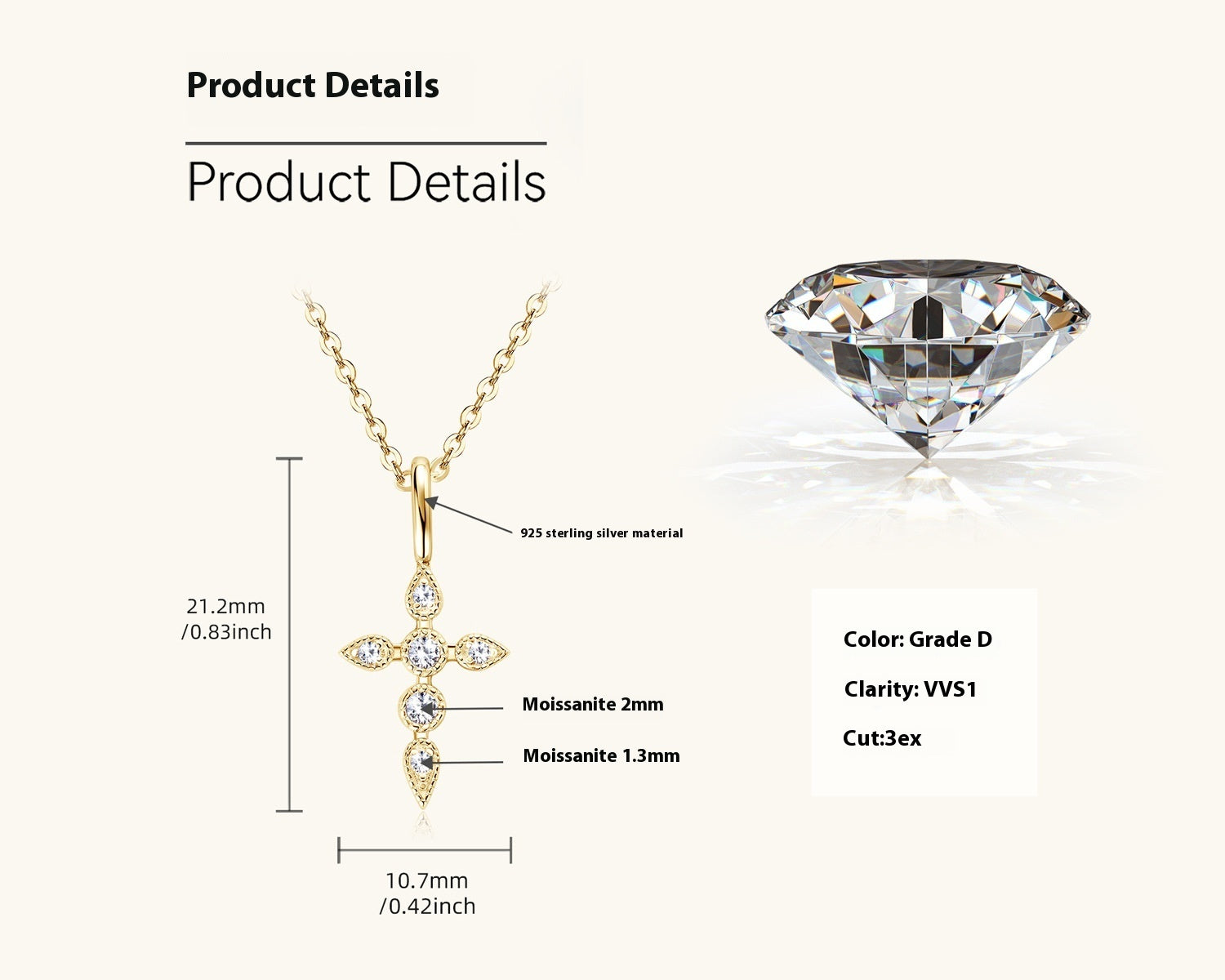 Cross Diamond Necklace