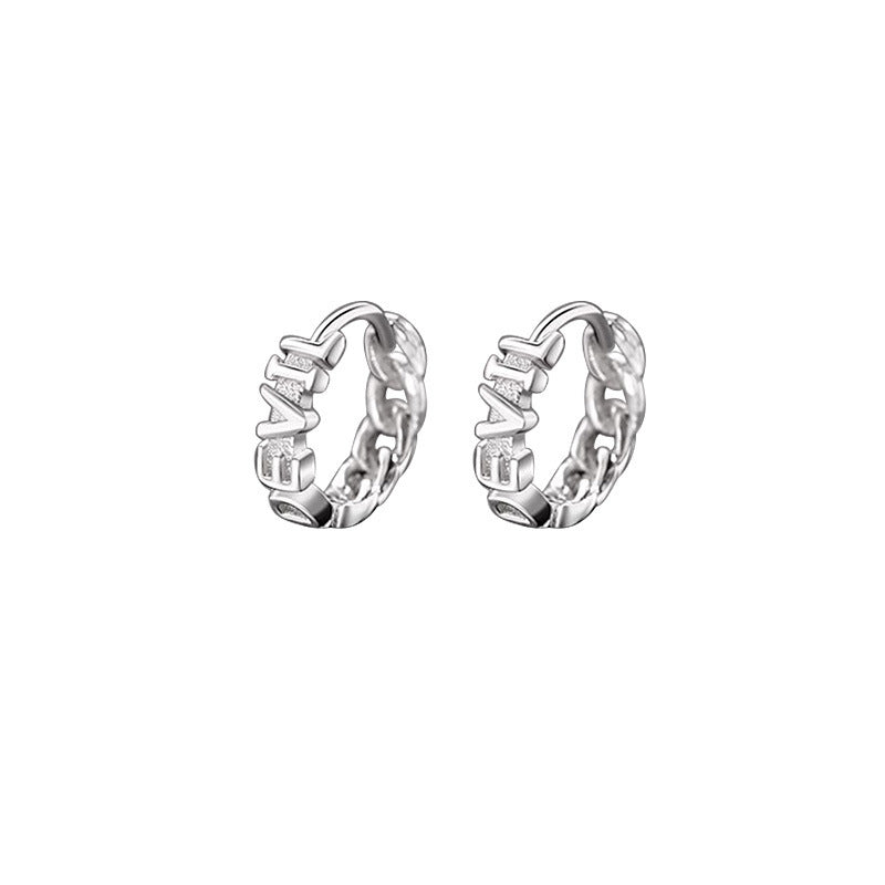 Sterling Silver Devil English Chain Earrings