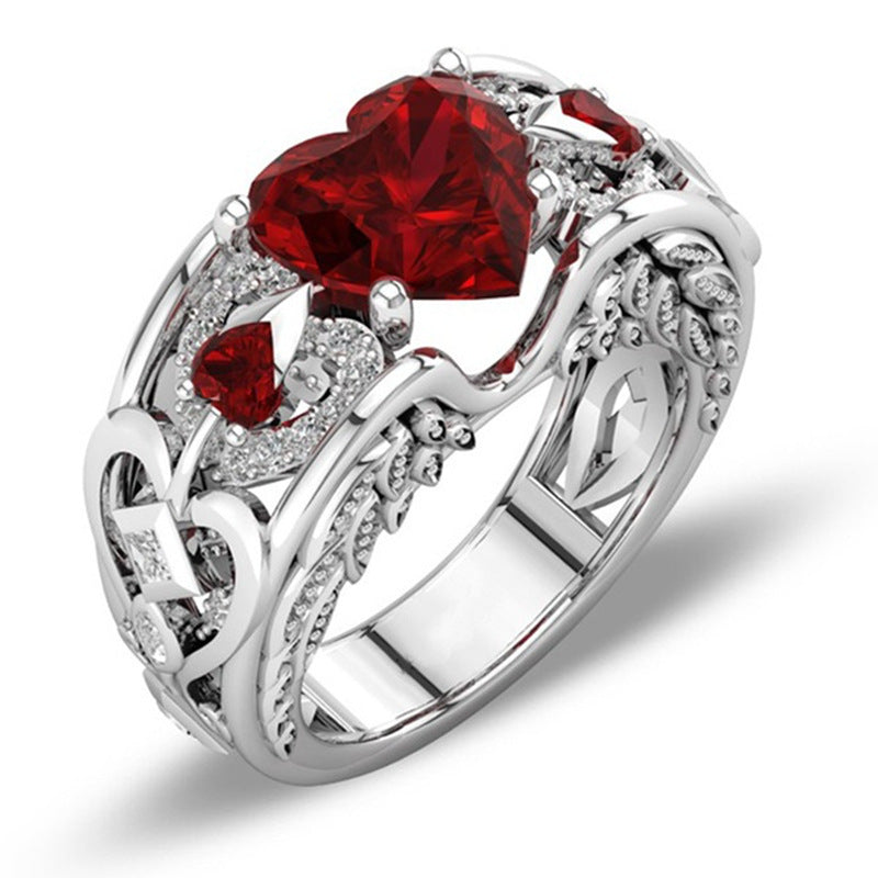 Ring Heart-shaped Ruby