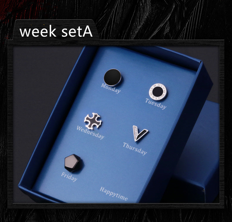 925 Silver Men's Earrings single fashionable silver earrings