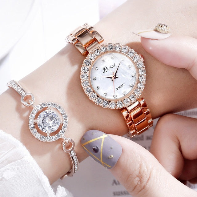 Watches-Set Bangle Clock Bracelet