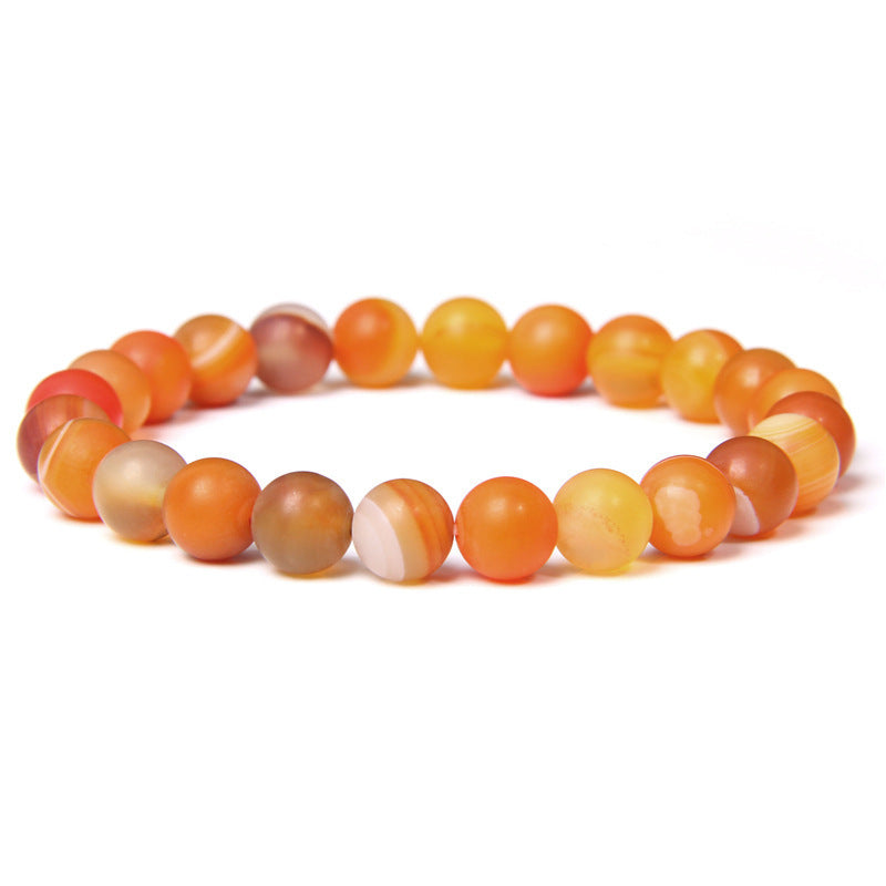 Natural Stone Beaded Elastic Bracelet