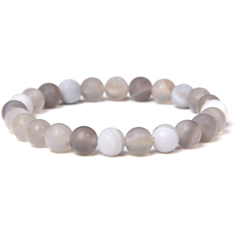Natural Stone Beaded Elastic Bracelet