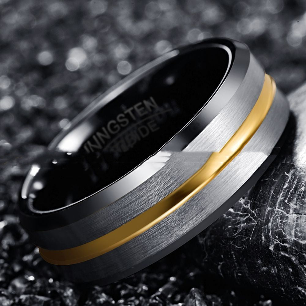 Frosted Surface Tungsten Ring