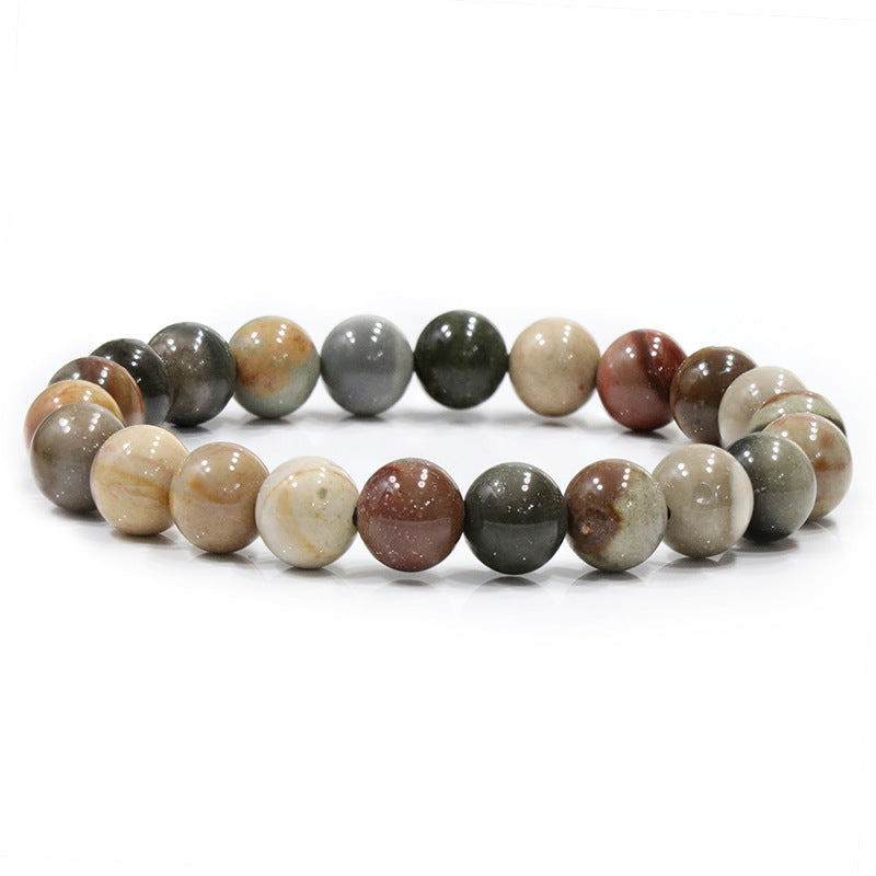 Natural Stone Beaded Elastic Bracelet