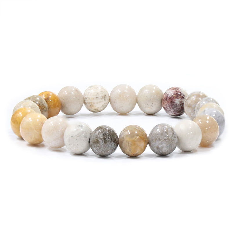 Natural Stone Beaded Elastic Bracelet