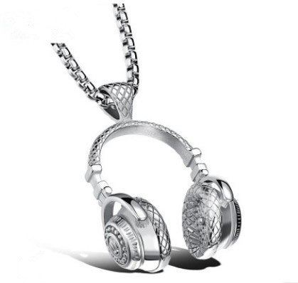 Titanium music headset necklace