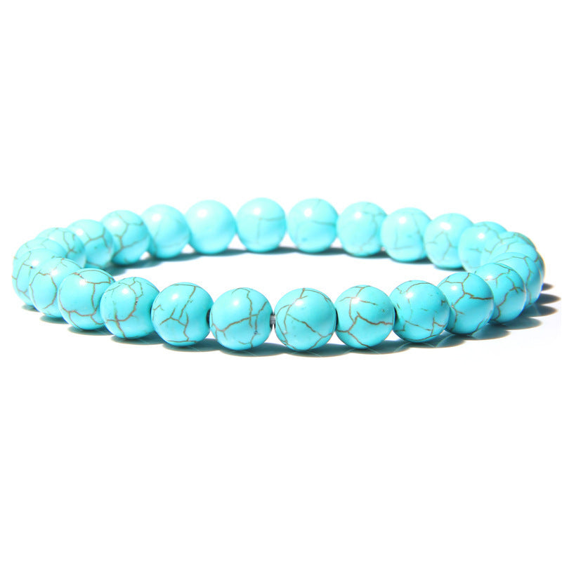 Natural Stone Beaded Elastic Bracelet