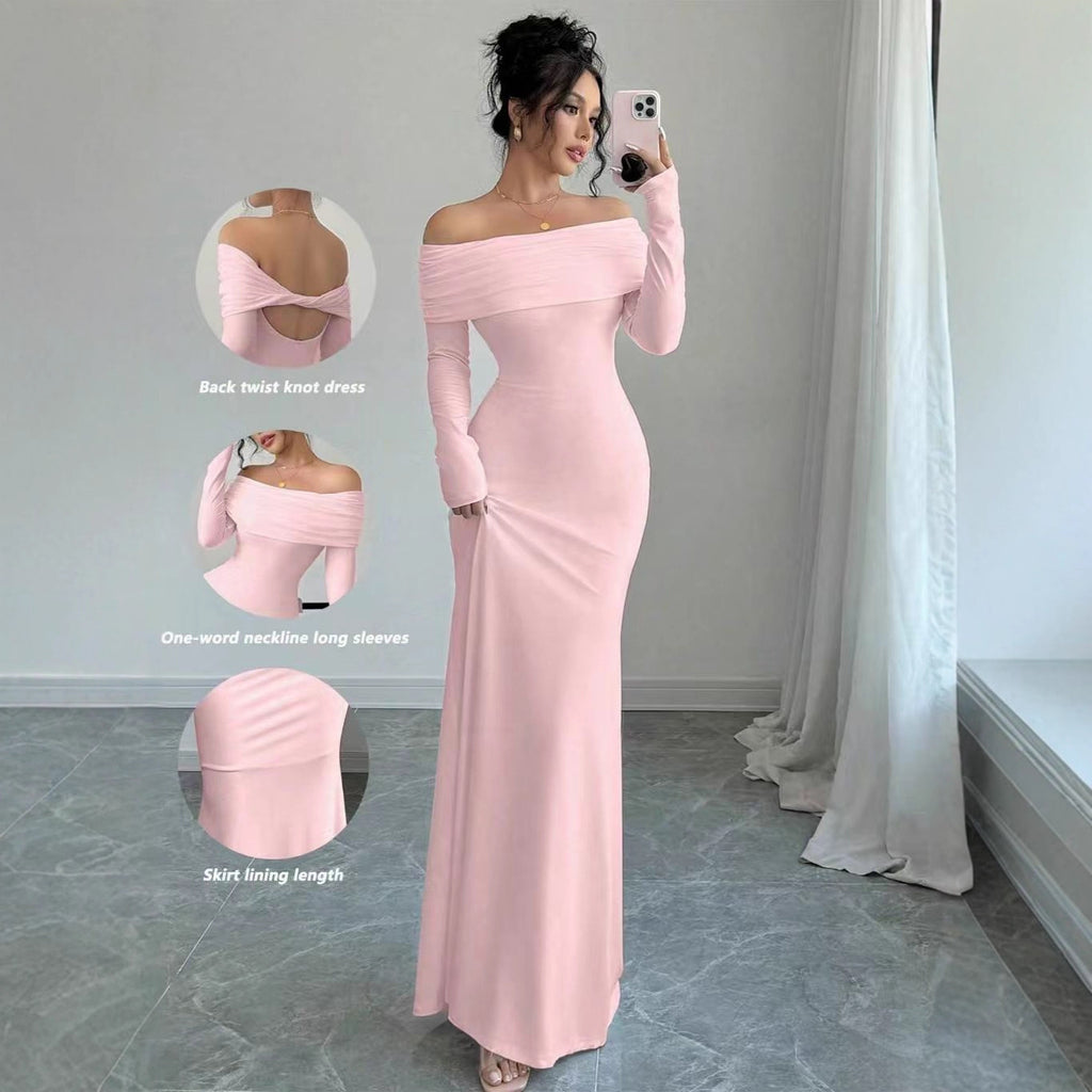 Women's  Off-shoulder Fashion Slim Sheath Dress