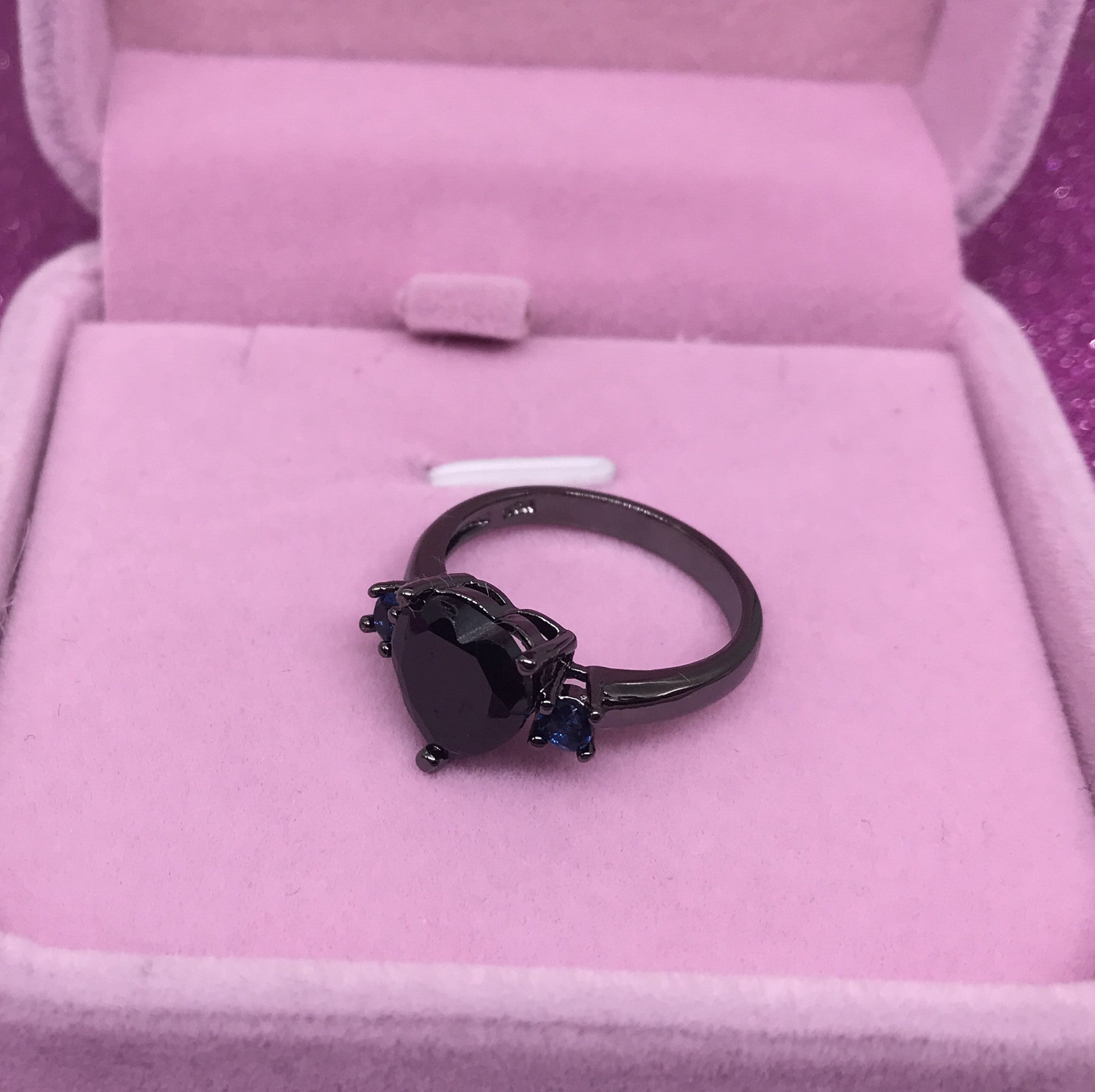 silver black gold Ring