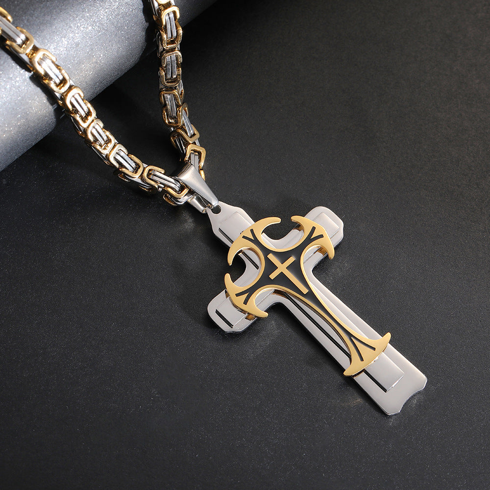 Trinity Latin Cross Necklace