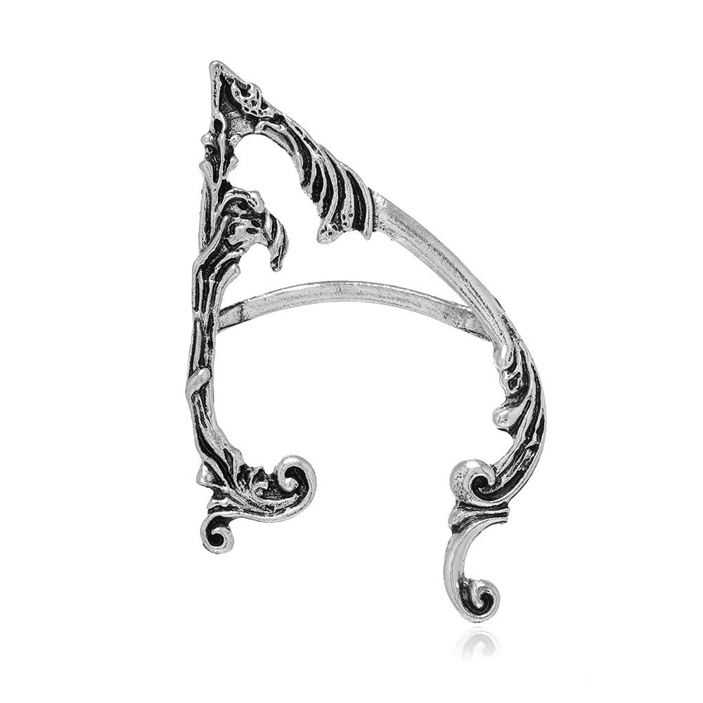 Gothic Jewelry Silver Color Halloween Earcuff