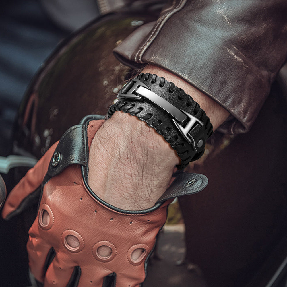 Leather Bracelet Braided