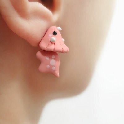 Cute Animal Bite Earring Dinosaur Stud Suitable
