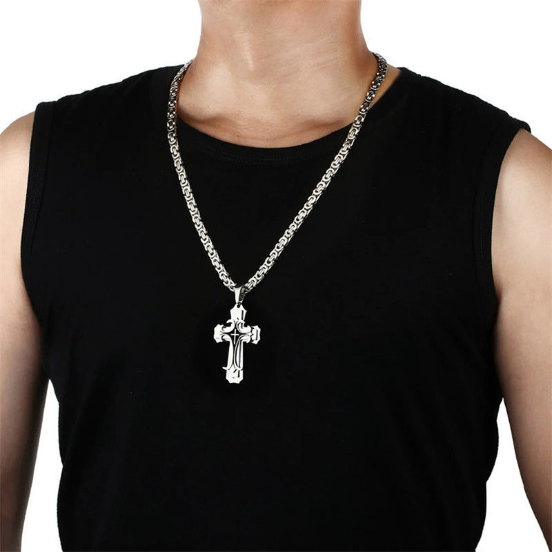 Trinity Latin Cross Necklace