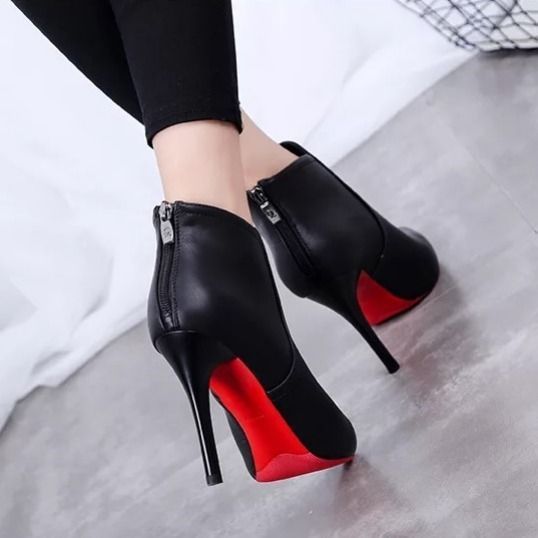 Pointed High Heel Short Shoes