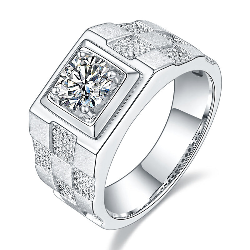 Moissanite Diamond Ring Men