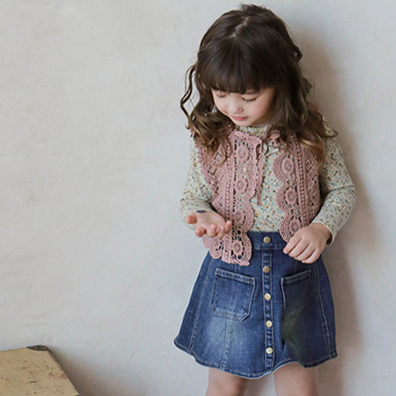 Lotus Collar Floral Cotton Floral T-shirt